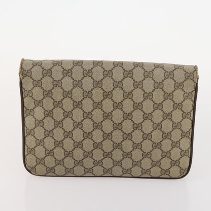 Gucci GUCCI GG Supreme GG Crystal GG Canvas Bag PVC 4 Set Navy Beige Authentic YKZ424