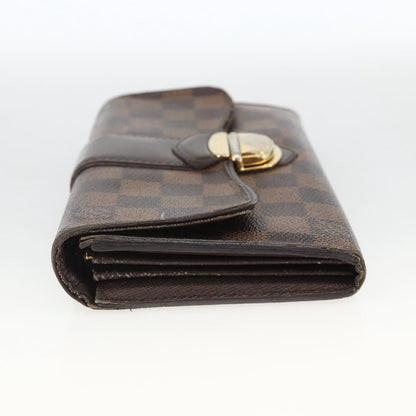 Louis Vuitton LOUIS VUITTON Damier Ebene Portefeuille Sistina Long Wallet N61747 Authentic bs34333 Bag