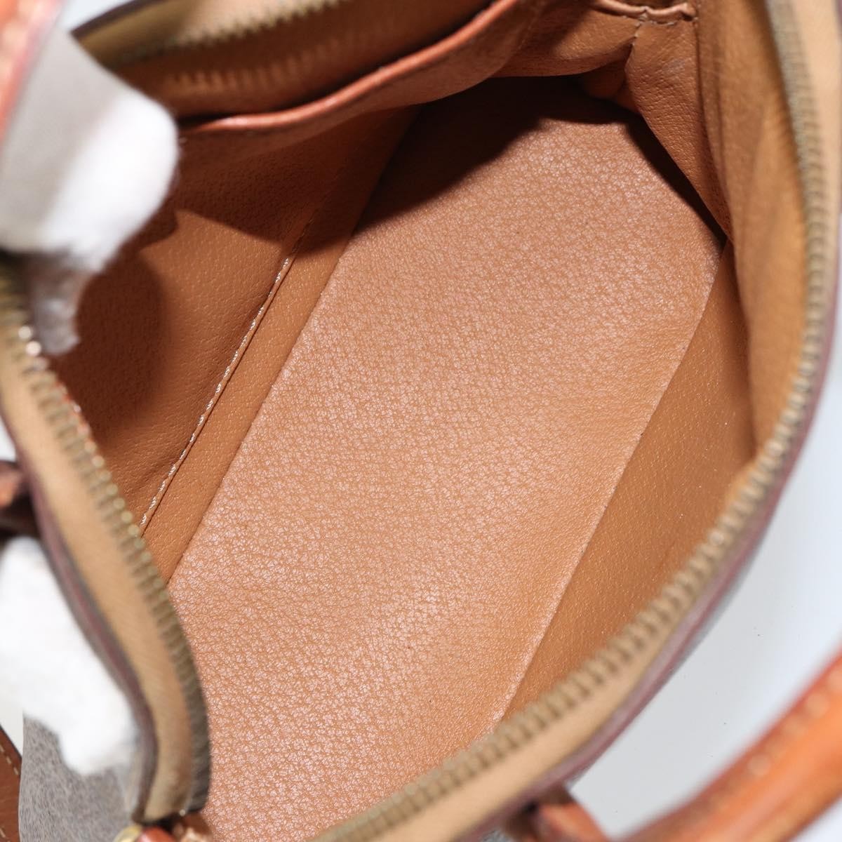 Celine CELINE Macadam Canvas Hand Bag PVC 2way Brown Gold Authentic 151939