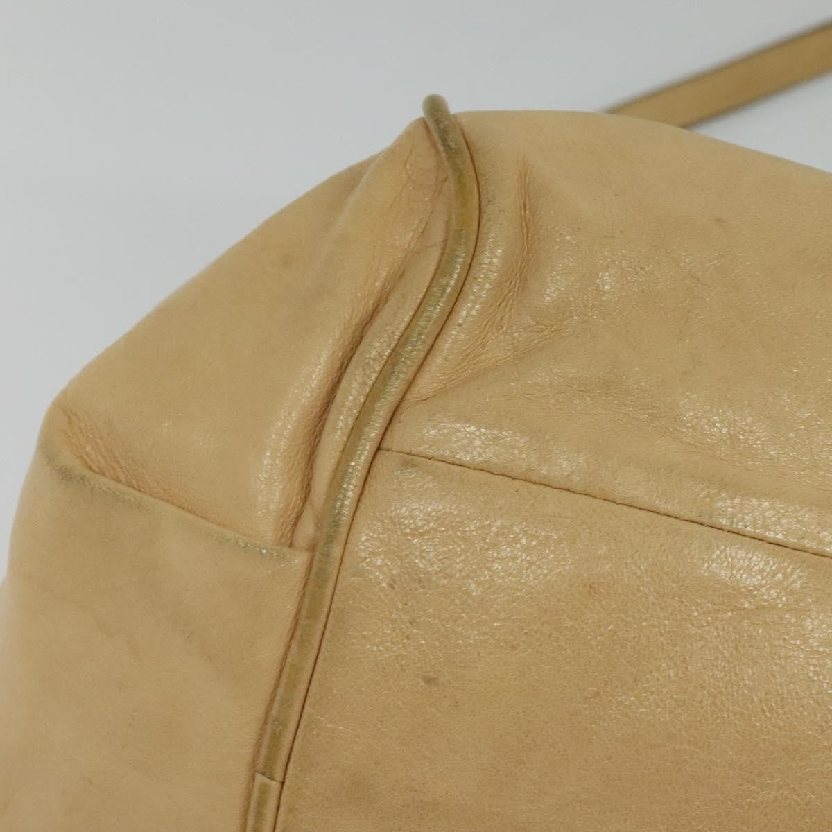Chloé Chloé Chloe Etel Hand Bag Leather 2way Beige Gold Authentic am9018