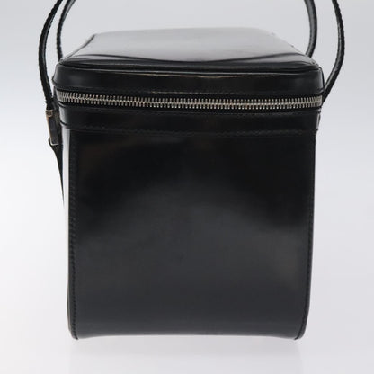 Gucci GUCCI Hand Bag Enamel Black Silver Authentic am8761