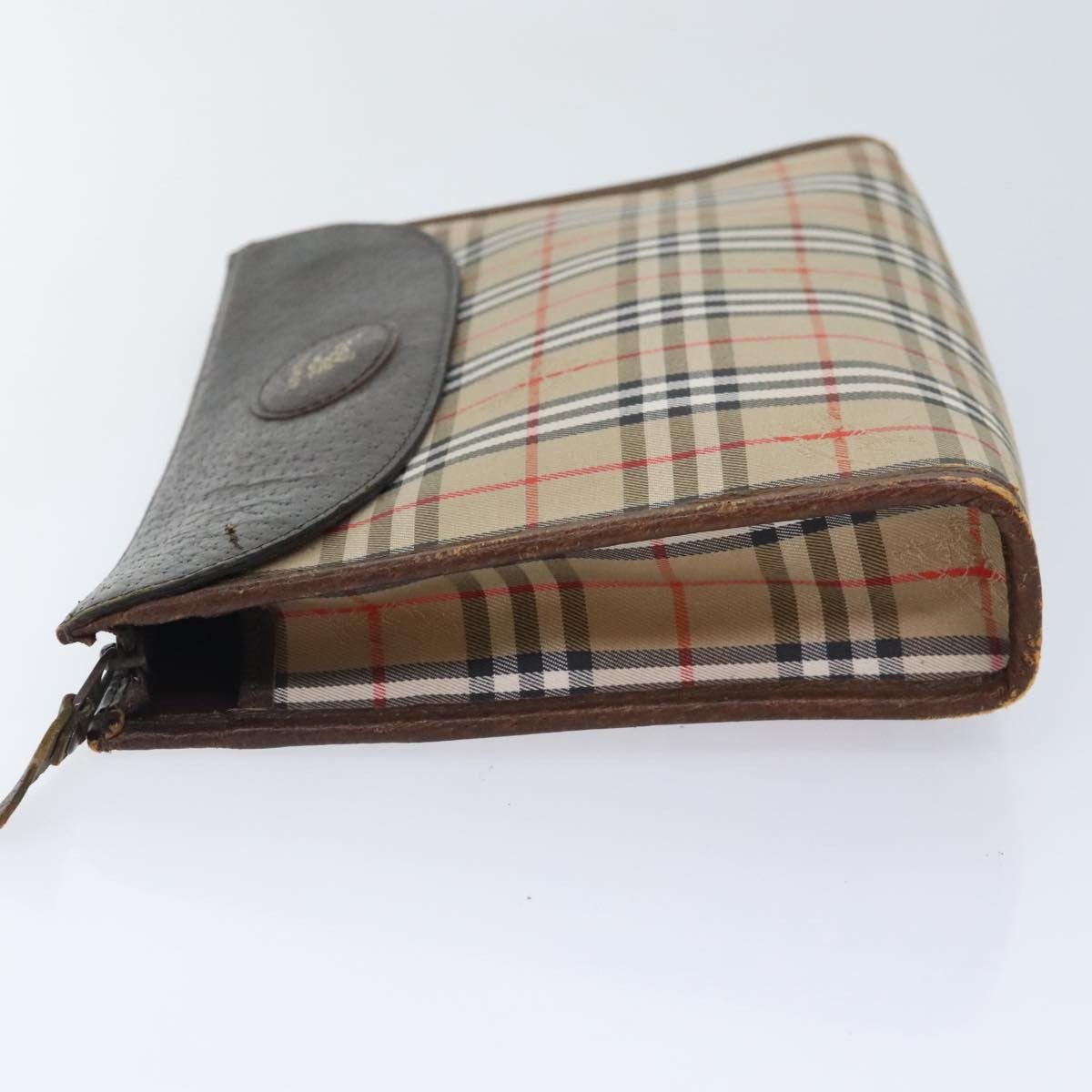 Burberrys Burberrys Nova Check Clutch Bag Canvas Beige Authentic ti2111