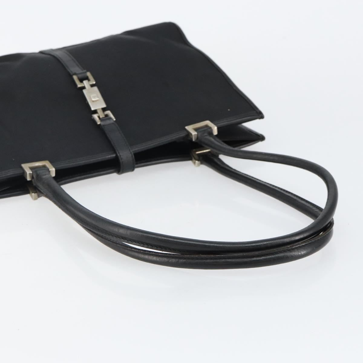 Gucci GUCCI Jackie Shoulder Bag Nylon Black Silver 002 1073 3444 Authentic bs29509