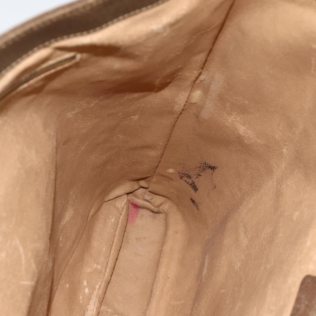 Gucci GUCCI GG Supreme Shoulder Bag PVC Beige Gold Authentic bs34284