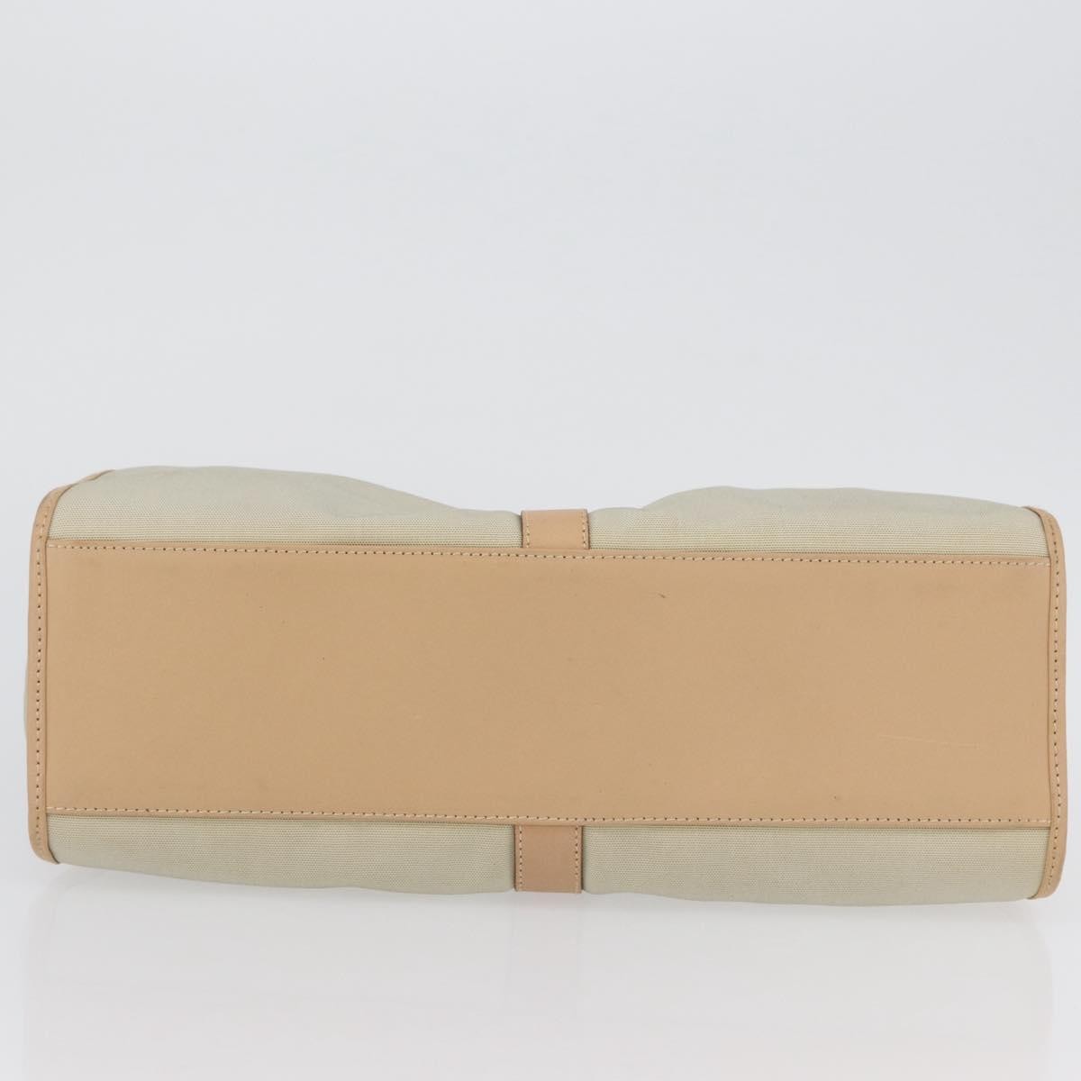 Gucci GUCCI Jackie Shoulder Bag Canvas Leather Beige Silver 002 1067 Authentic fm5084