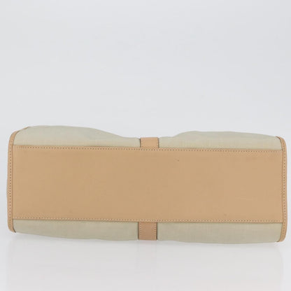 Gucci GUCCI Jackie Shoulder Bag Canvas Leather Beige Silver 002 1067 Authentic fm5084