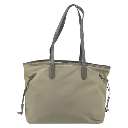 Prada PRADA Tote Bag Nylon Beige Gold Authentic 163284