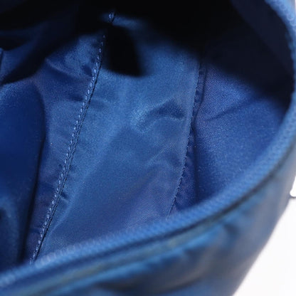 Prada PRADA Hand Bag Nylon Blue Silver Authentic 161409