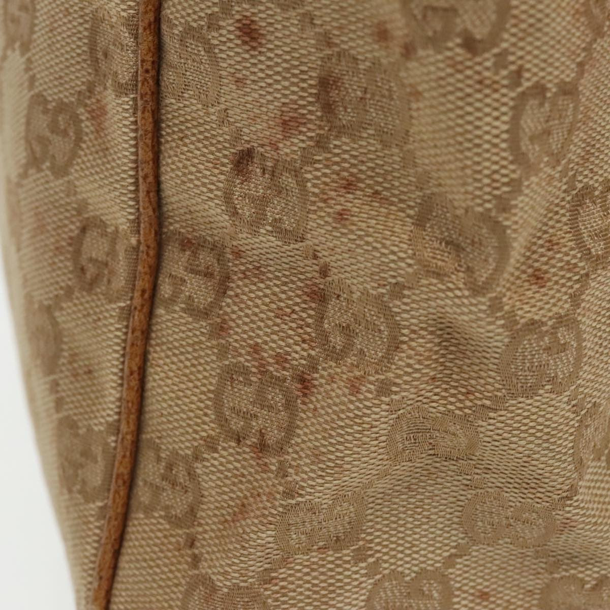 Gucci GUCCI GG Canvas Hand Bag Brown Silver 113019 3444 Authentic 94718