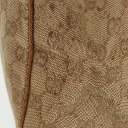 Gucci GUCCI GG Canvas Hand Bag Brown Silver 113019 3444 Authentic 94718