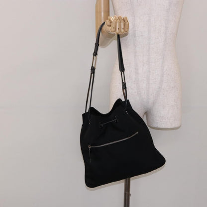 Gucci GUCCI Shoulder Bag Canvas Black Silver 001 4021 Authentic ep9915