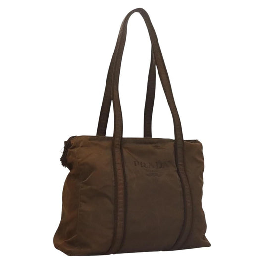 Prada PRADA Tote Bag Nylon Brown Authentic th5852