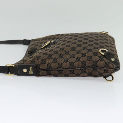 Gucci GUCCI GG Canvas Abbey Shoulder Bag Outlet Brown Gold 272400 Authentic ti3133