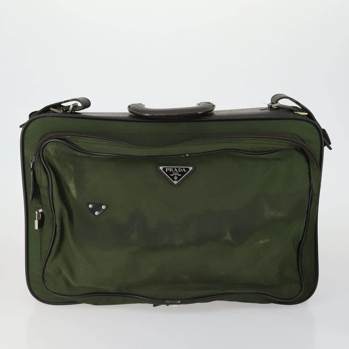 Prada PRADA Hand Bag Nylon 5 Set Khaki Black Authentic 160316