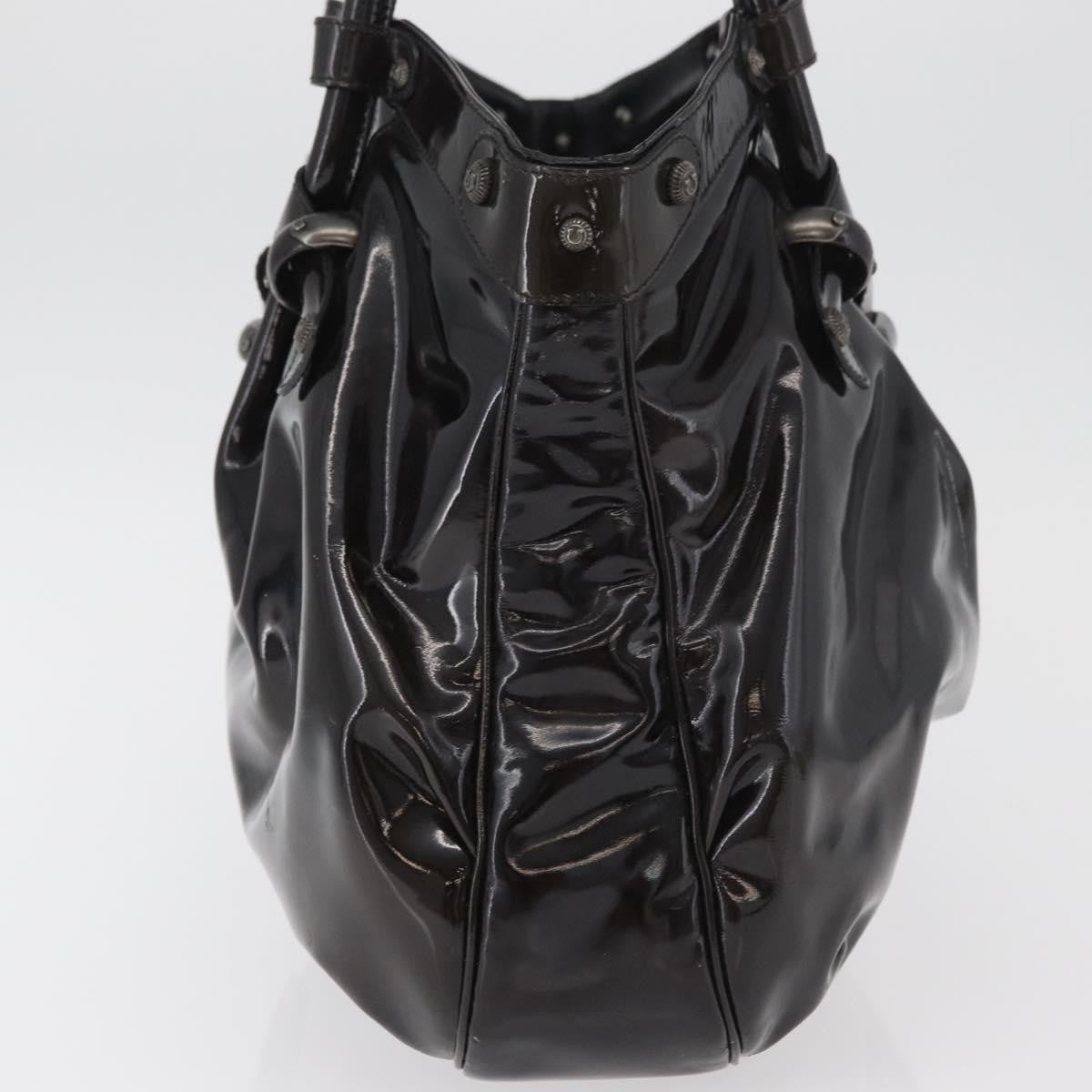 Salvatore Ferragamo Salvatore Ferragamo Gancini Hand Bag Patent leather Dark Brown Authentic bs35239