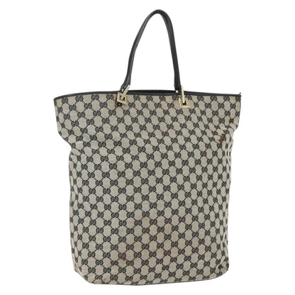 Gucci GUCCI GG Canvas Tote Bag Navy Gold 002 1097 3444 Authentic 158526