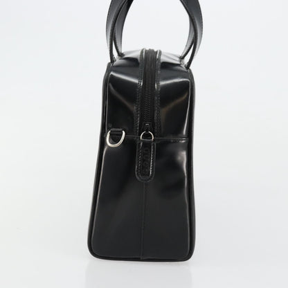 Gucci GUCCI Soho Hand Bag Patent Leather Black Silver 000 1274 0505 Authentic ep14495
