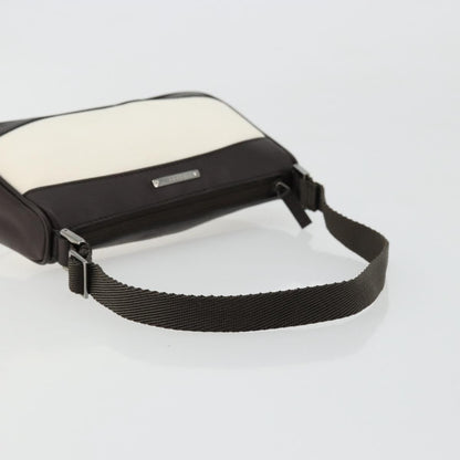 Gucci GUCCI Hand Pouch Bag Canvas Leather Brown White 92821 Authentic 177484A