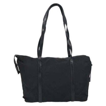Prada PRADA Tote Bag Nylon Black Silver Authentic 151531