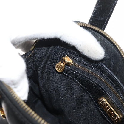 Fendi FENDI Hand Bag Patent leather 2way Black Gold Authentic ti3390
