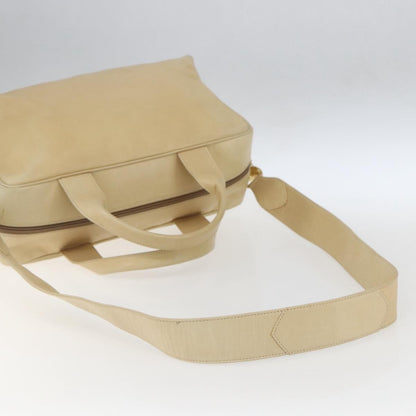 Gucci GUCCI Bamboo Hand Bag Leather 2way Beige Gold Authentic bs31889