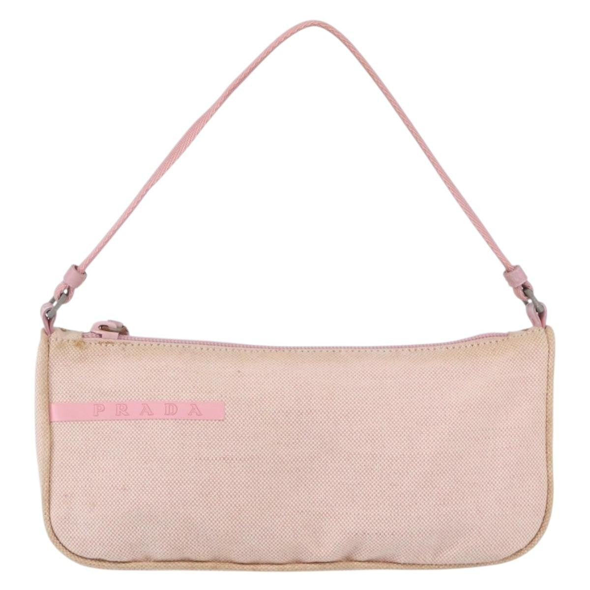 Prada PRADA Sports Accessory Pouch Canvas Pink Authentic 152004 Bag