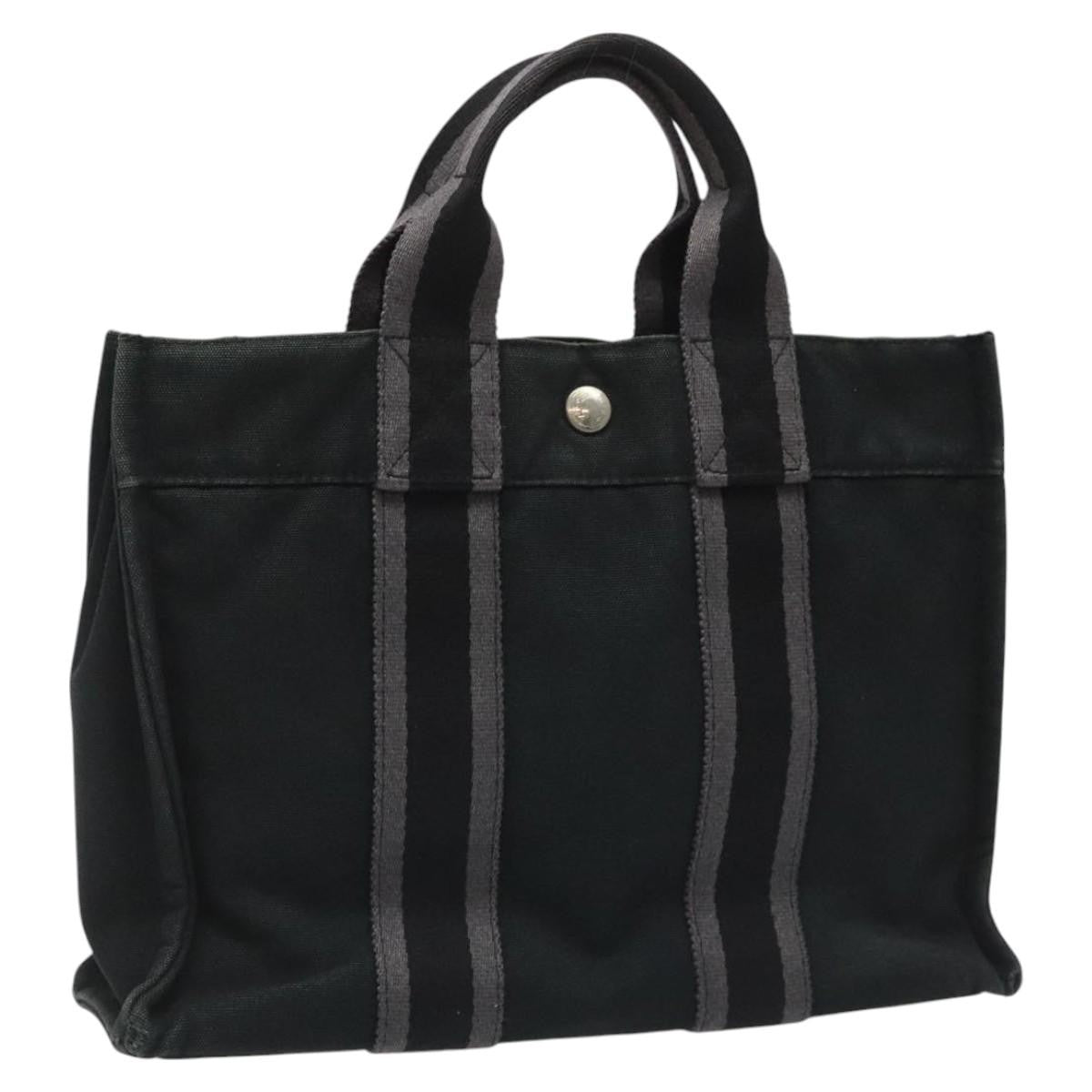Hermès Hermès HERMES Fourre Tout PM Hand Bag Canvas Black Authentic ti2733