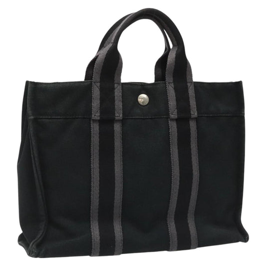 Hermès Hermès HERMES Fourre Tout PM Hand Bag Canvas Black Authentic ti2733