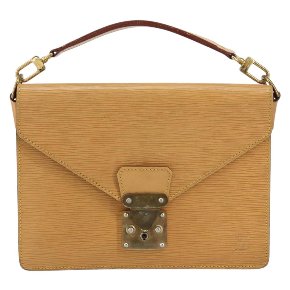 Louis Vuitton LOUIS VUITTON Epi Biface Hand Bag 2way Beige LV Authentic bs30897