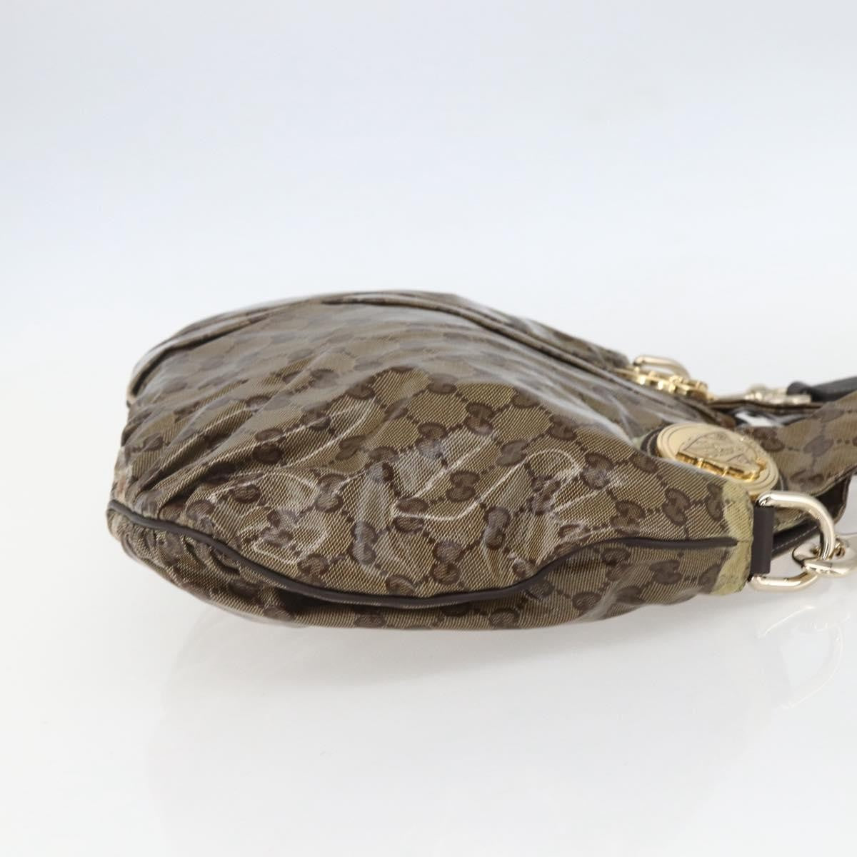 Gucci GUCCI GG Crystal Histeria Bag Coated Canvas 2way Beige Gold 203486 Authentic 154644