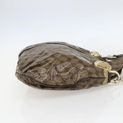 Gucci GUCCI GG Crystal Histeria Bag Coated Canvas 2way Beige Gold 203486 Authentic 154644