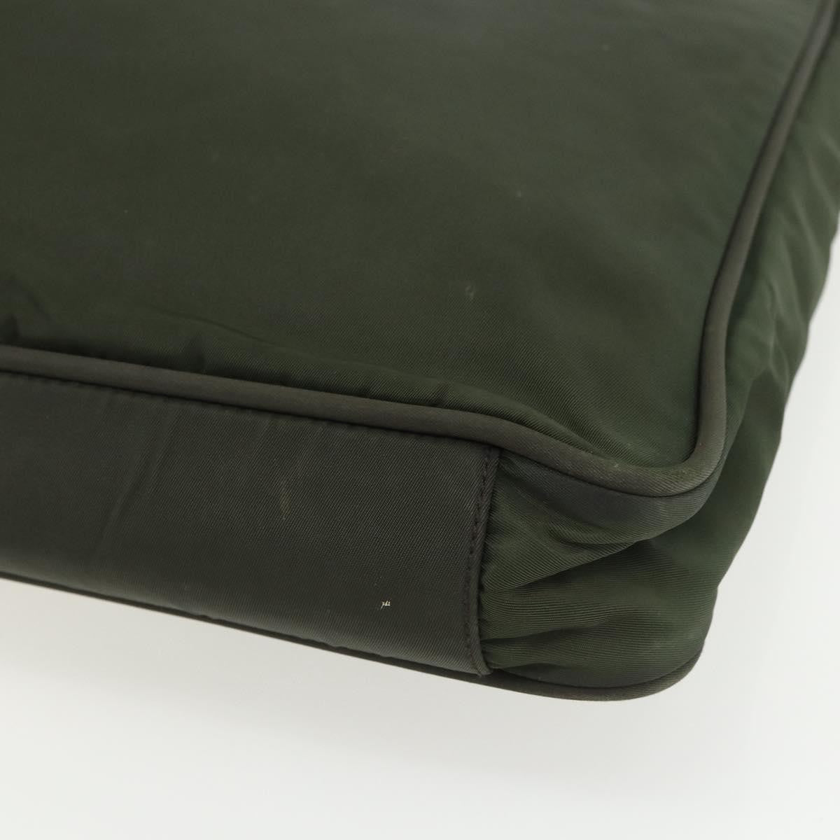 Prada PRADA Tote Bag Nylon Green Silver Authentic 151686