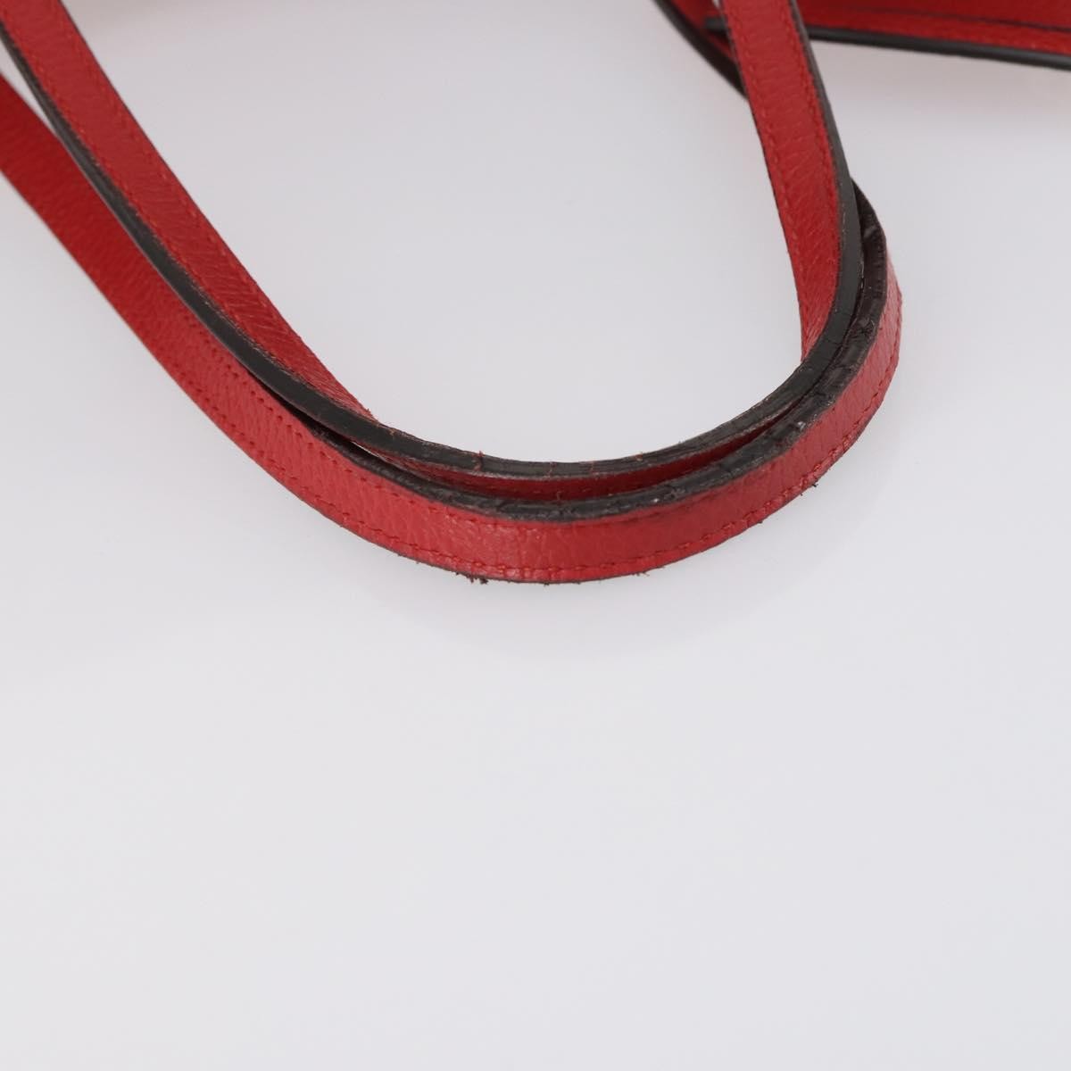 Gucci GUCCI Swing Tote Bag Leather Red Gold 354397 Authentic 144275