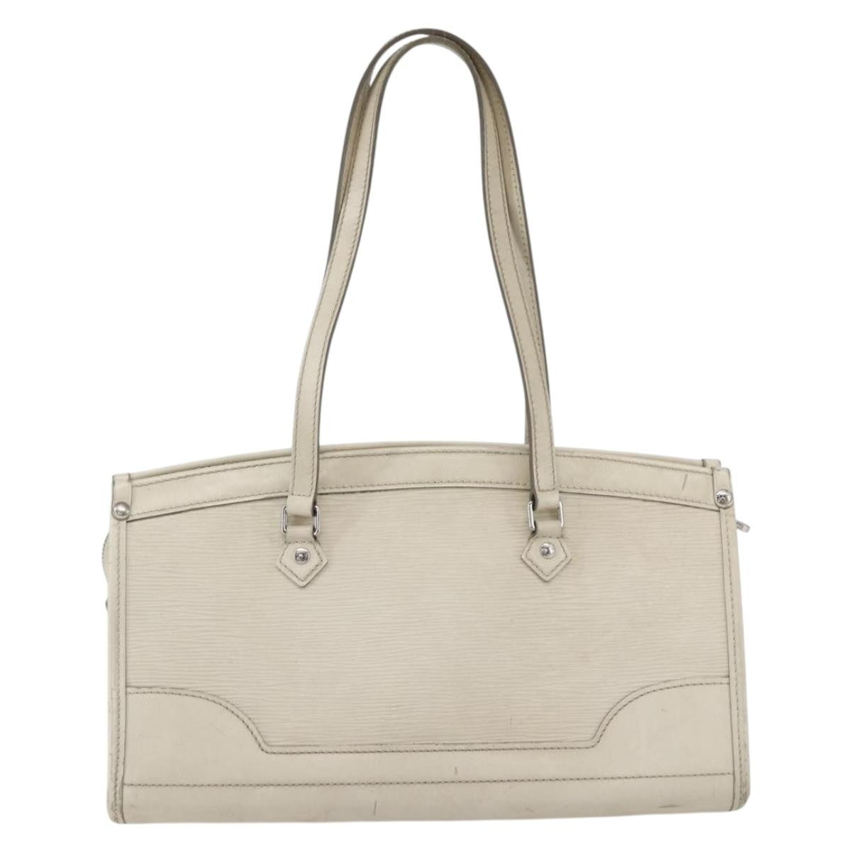Louis Vuitton LOUIS VUITTON Epi Madeleine PM Hand Bag White Yvoire M5933J LV Authentic 160228
