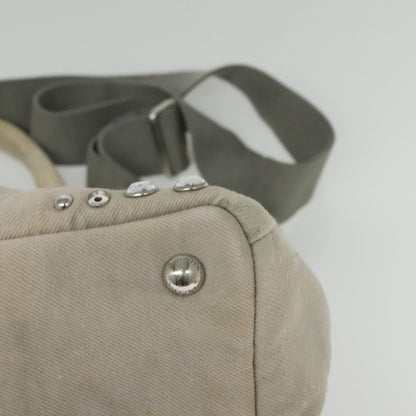 Prada PRADA Bijoux Kanapa MM Tote Bag Canvas 2way Gray Authentic 140797