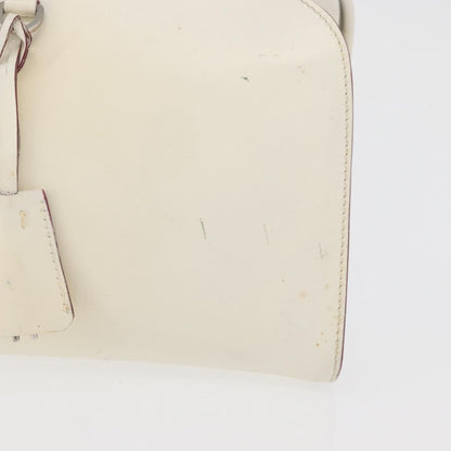 Prada PRADA Hand Bag Leather White Silver Authentic 178207