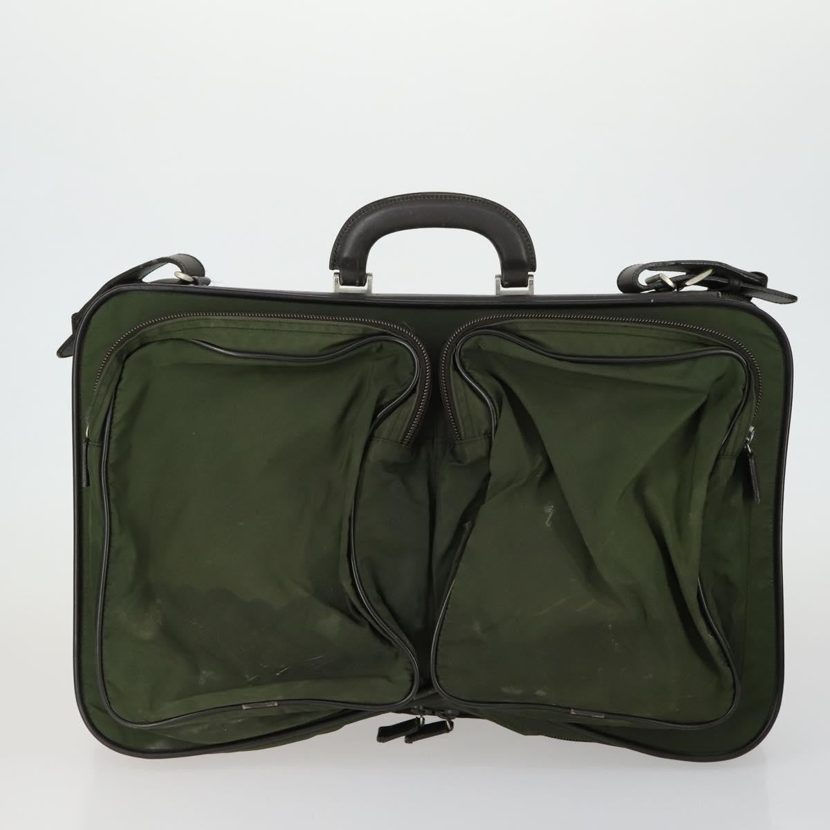 Prada PRADA Hand Bag Nylon 5 Set Khaki Black Authentic 160316