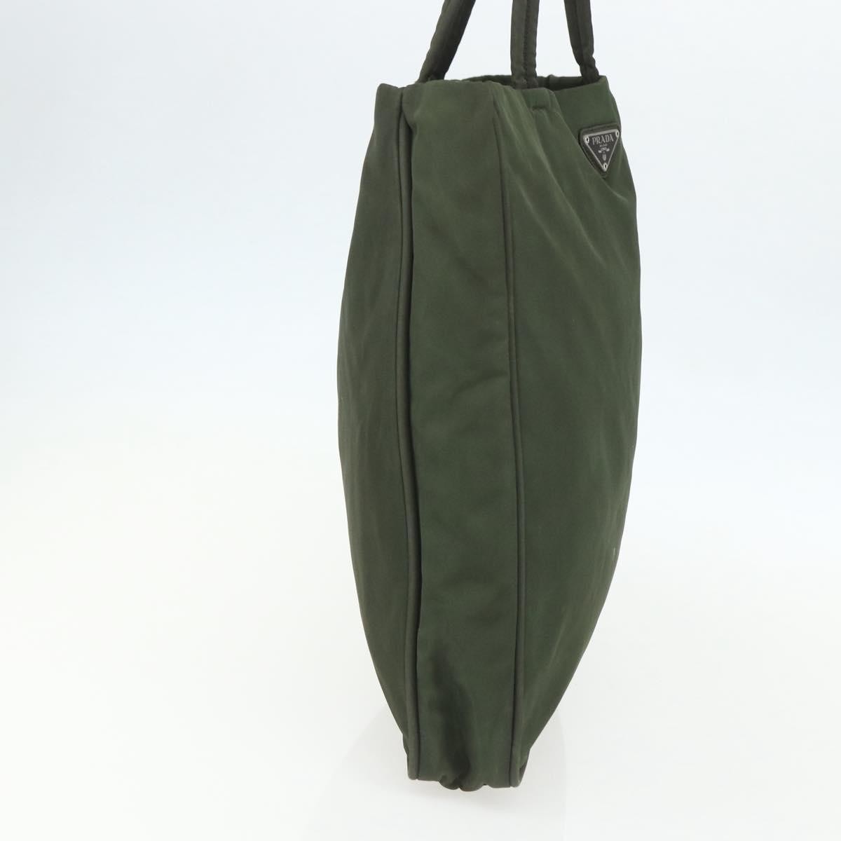 Prada PRADA Tote Bag Nylon Green Silver Authentic 151686