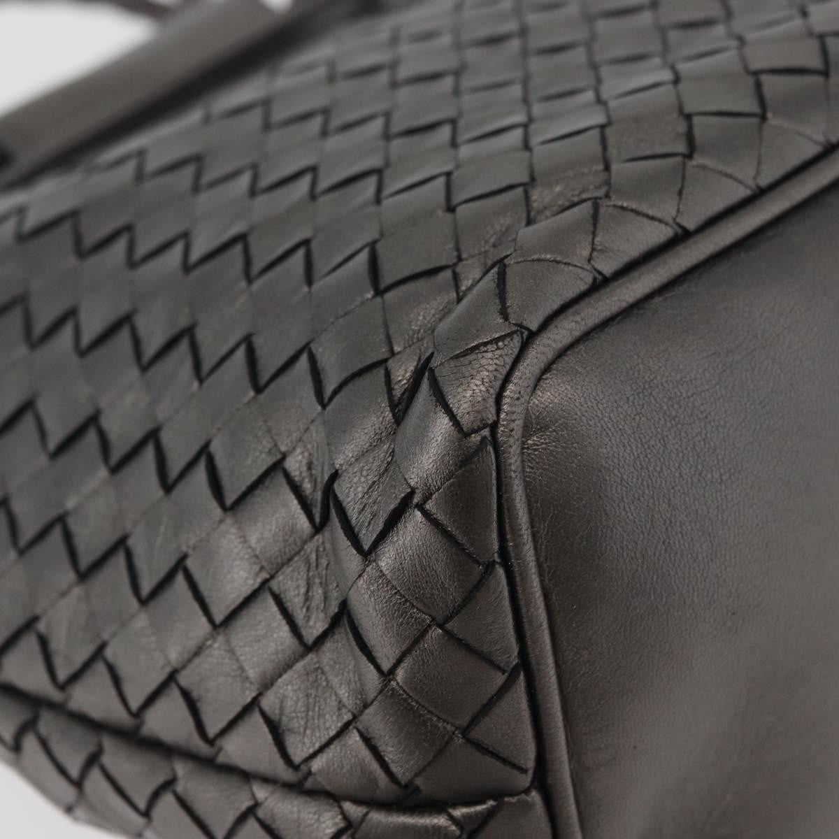 BOTTEGAVENETA BOTTEGAVENETA BOTTEGA VENETA INTRECCIATO Purse Hand Bag Leather Silver Gold Authentic 177803