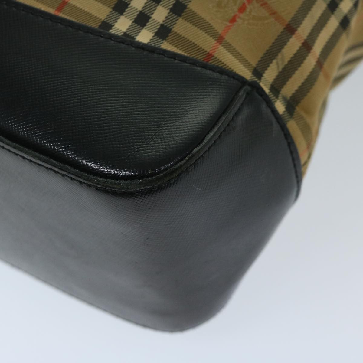 Burberrys Burberrys Nova Check Shoulder Bag Canvas Beige Black Authentic yk11247