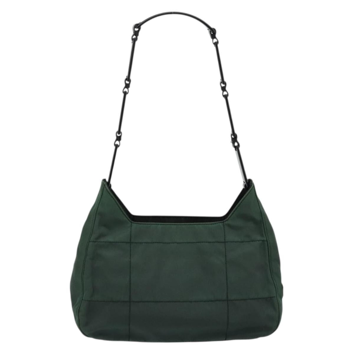 Prada PRADA Shoulder Bag Nylon Green Silver Authentic bs34473