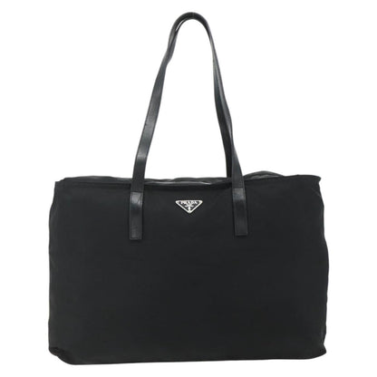 Prada PRADA Tote Bag Nylon Black Silver Authentic ep14252
