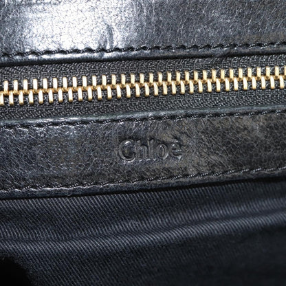 Chloé Chloé Chloe Etel Hand Bag Leather 2way Black Gold Authentic 156936