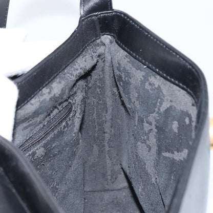 Gucci GUCCI Shoulder Bag Leather Black Gold 001 1998 1785 Authentic 173859
