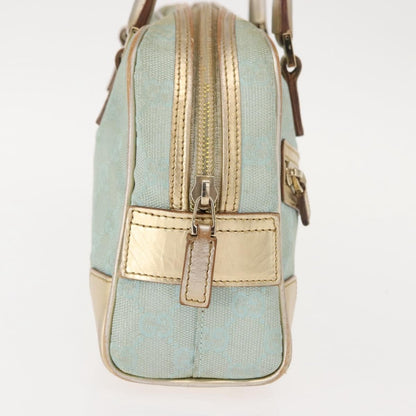 Gucci GUCCI GG Canvas Hand Bag Peppermint Gold 000 0852 Authentic 146975