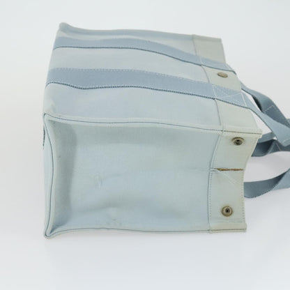 Hermès Hermès HERMES Bora Bora MM Hand Bag Canvas 2 Set Baby Blue Silver Authentic mr1842