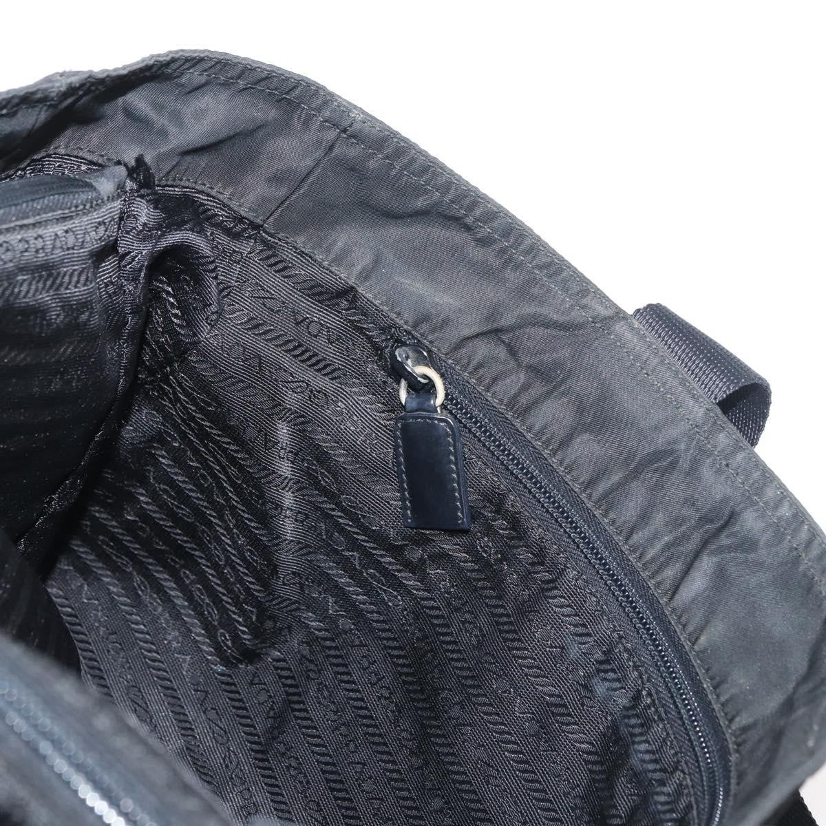 Prada PRADA Tote Bag Nylon Black Silver Authentic bs29615