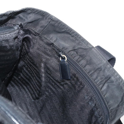 Prada PRADA Tote Bag Nylon Black Silver Authentic bs29615