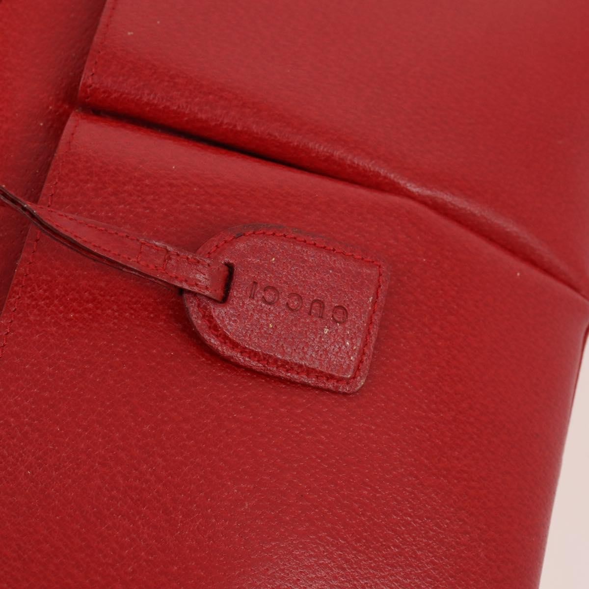 Gucci GUCCI Hand Bag Leather Red Authentic 148420