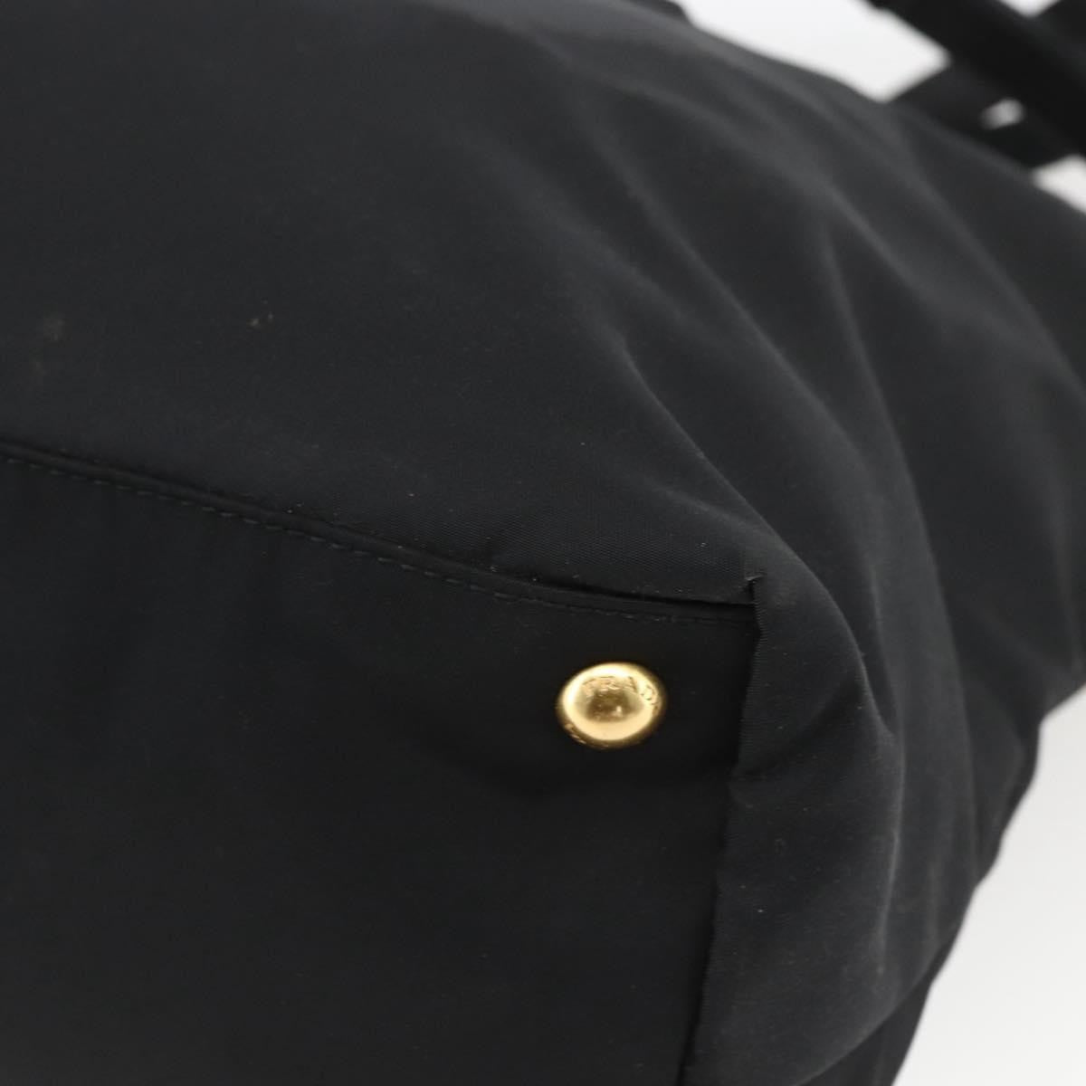 Prada PRADA Tote Bag Nylon 2way Black Gold Authentic ep12892